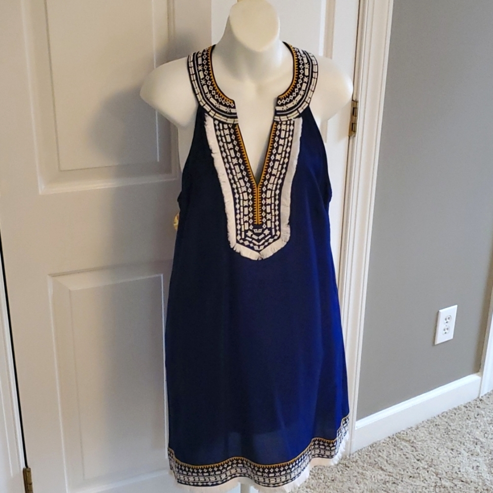 Mudpie Sleeveless Navy Shift Dress Size M